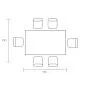 Hartman Heritage 6 Seat Bar Set Footprint