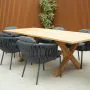 Hartman Regis Teak Dining Table with 6 Aranweave Grey Chairs