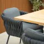 Hartman Regis Teak Dining Table with 6 Aranweave Grey Chairs
