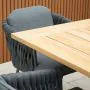 Hartman Regis Teak Dining Table with 6 Aranweave Grey Chairs