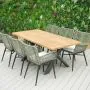 Tebal Teak 180cm Rectangular Table with 6 Diana Chairs