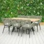 Tebal Teak 180cm Rectangular Table with 6 Diana Chairs