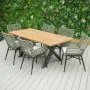 Tebal Teak 180cm Rectangular Table with 6 Diana Chairs