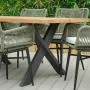Tebal Teak 180cm Rectangular Table with 6 Diana Chairs