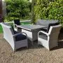 Treviso Rectangle Table With Two 3 Seater Sofa and 2 Chairs Set