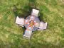 Cairo 4 Seat Rattan Round Outdoor Furniture Set with Quick Dry Seat and Back Cushions