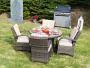 Cairo 4 Seat Round Set with Quick Dry Cushions and Back Cushions
