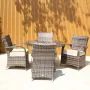 4 Seater Cairo Rattan Round Garden Dining Set