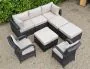Rio Grande Corner Sofa Set With Two Armchairs/Back Cushion - Chocolate