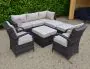 Rio Grande Corner Sofa Set With Two Armchairs/Back Cushion - Chocolate