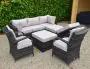 Rio Grande Corner Sofa Set With Two Armchairs/Back Cushion - Chocolate