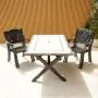 Killiney 6 Seat Rectangular Garden Set with Cast Aluminium Hampshire Chairs