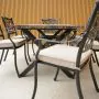 Killiney 6 Seat Rectangular Garden Set with Cast Aluminium Hampshire Chairs