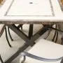 Killiney 6 Seat Rectangular Garden Set with Cast Aluminium Hampshire Chairs