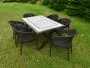 Killiney 6 Seat with Brown Panama Chairs in the Garden 