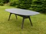 Standalone Galaxy 8 Seat Oval Table - Dark Grey in the Garden