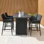 Galaxy 4 Seater Outdoor Fabric Bar Set with Firepit