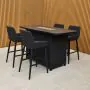 Galaxy 4 Seater Outdoor Fabric Bar Set with Firepit