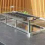 Galaxy 4 Seater Outdoor Fabric Bar Set with Firepit
