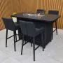 Galaxy 4 Seater Outdoor Fabric Bar Set with Firepit