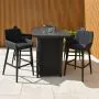 Galaxy 4 Seater Outdoor Fabric Bar Set with Firepit