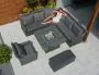 Halifax Corner Rattan Dining Fire Pit Set