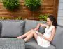 Halifax Corner Rattan Dining Fire Pit Set
