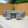 Vancouver Corner Sofa With Halifax Firepit Table And Two Chicago Chairs