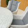 Roma Light Grey 8 Seater Round Rattan Dining Set with Lazy Susan