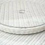 Roma Light Grey 8 Seater Round Rattan Dining Set with Lazy Susan