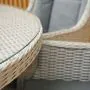 Roma Light Grey 8 Seater Round Rattan Dining Set with Lazy Susan
