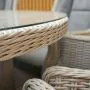 Roma Light Grey 8 Seater Round Rattan Dining Set with Lazy Susan