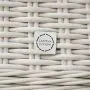 Roma Light Grey 8 Seater Round Rattan Dining Set with Lazy Susan