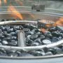 Corner Fire Pit Table Lit