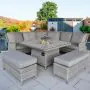 Hamilton Round Firepit Corner Bench Fire Pit Table