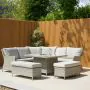 Outdoor Living Corner Fire Pit Set