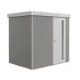 Garden Shed - Neo - Metallic Quartz Grey X Metallic Silver - 1B - 236cm x 180cm x 222cm - Standard Door