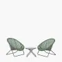 Tobs Rattan Folding Lounge Bistro Set - Green