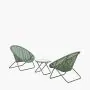 Tobs Rattan Folding Lounge Bistro Set - Green