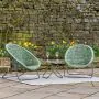 Tobs Rattan Folding Lounge Bistro Set - Green