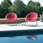 Tobs Rattan Folding Lounge Bistro Set - Red