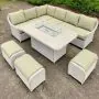 Connemara Corner Set with Rectangular Fire Pit Table