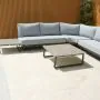Celestial Corner Sofa Set with Side Table in Grey