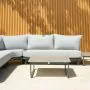 Celestial Corner Sofa Set with Side Table in Grey