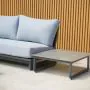 Celestial Corner Sofa Set with Side Table in Grey