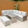 Adaptable Corner Set with Side Tables