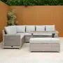 Ceramic Glass Corner Set with Folding Tables
