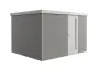 Garden Shed - Neo - Metallic SIlver X Quartz Grey - 3D - 348cm x 292cm x 222cm - Standard Door