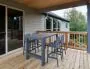 4 Ares Bar Stools and Vegas Bar Table Set in Grey