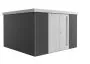 Garden Shed - Neo - Metallic Dark Grey X Metallic Silver - 4D - 348cm x 348cm x 222cm - Double Door